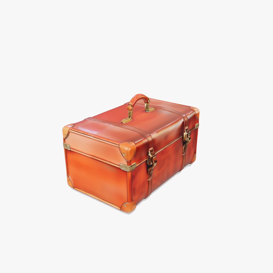 Vintage Leather Suitcase Model Pack